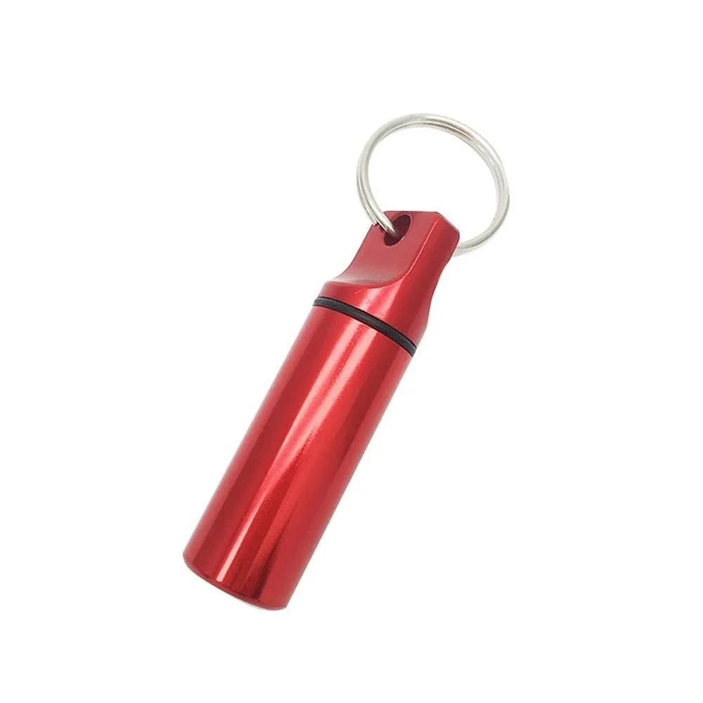 Aluminum alloy pill case waterproof keychain pill box