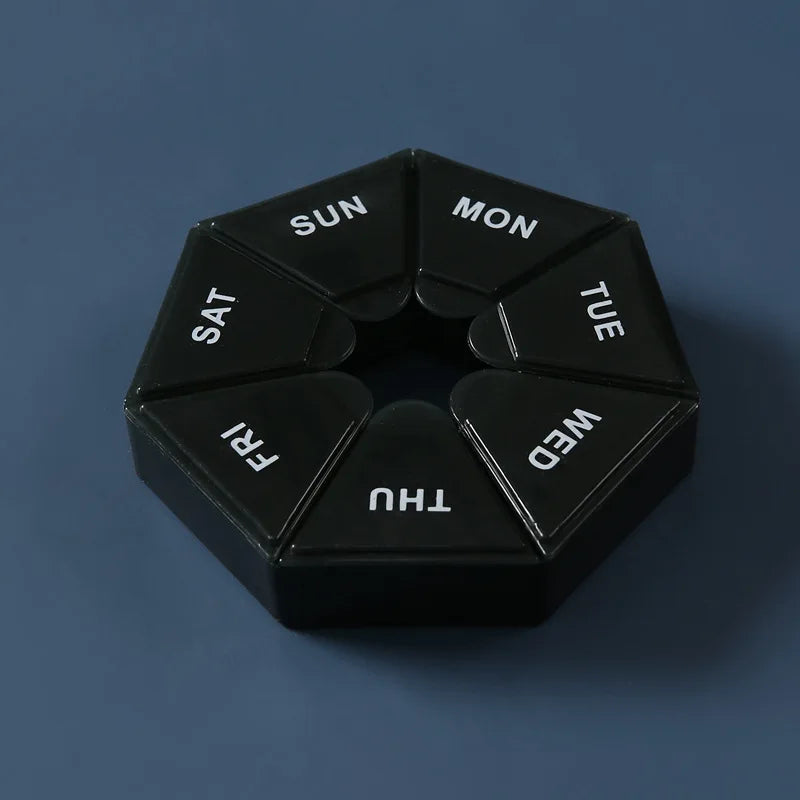 7-partition 7-day pill storage box small size