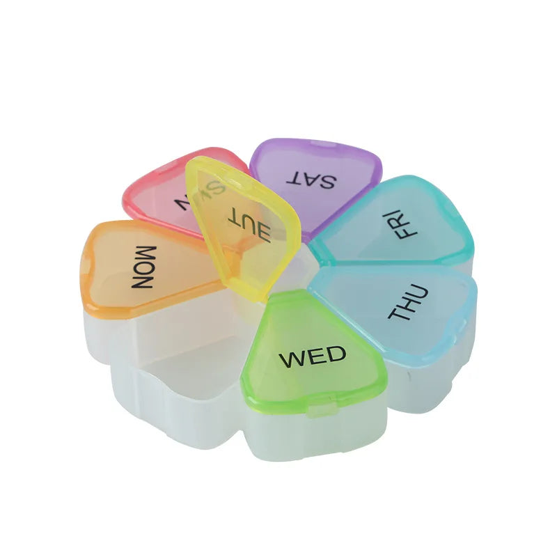 7-partition 7-day pill storage box large Petal Pill Box