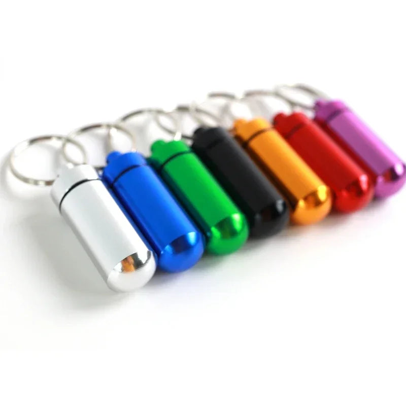 Aluminum Alloy Key Ring Pill Box