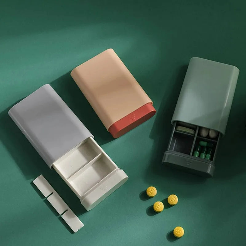 Travel Portable Pill Box 6 Partitions