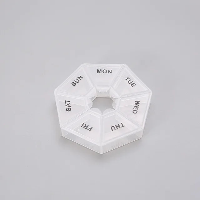 7-partition 7-day pill storage box small size