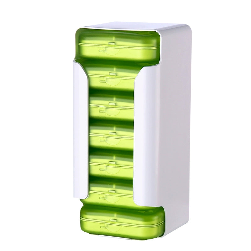 Portable pill box, 7-day pill box, 4/6-compartment pill case, portable travel pill box