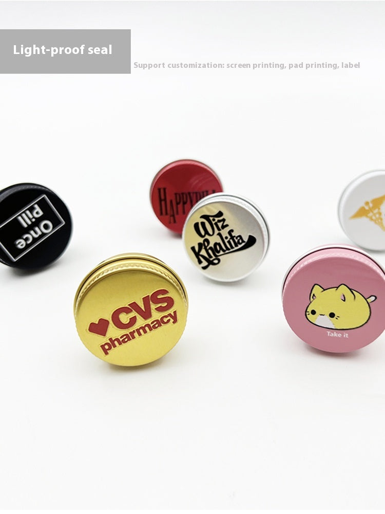 Mini portable pill box, aluminum alloy pill box 6 pieces