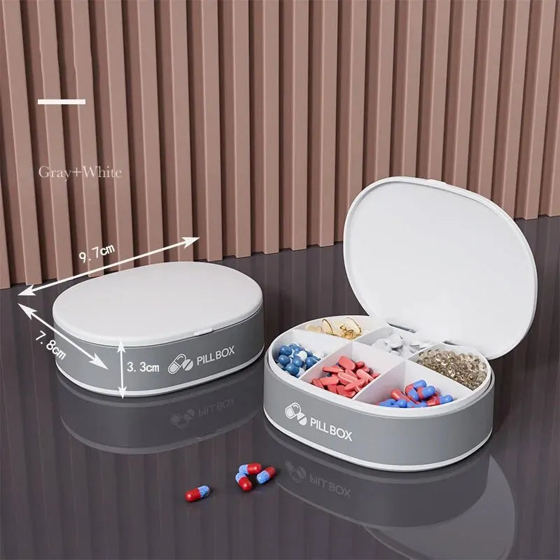 Pill Storage Box 6 Partition Pill Box 3 Color Options