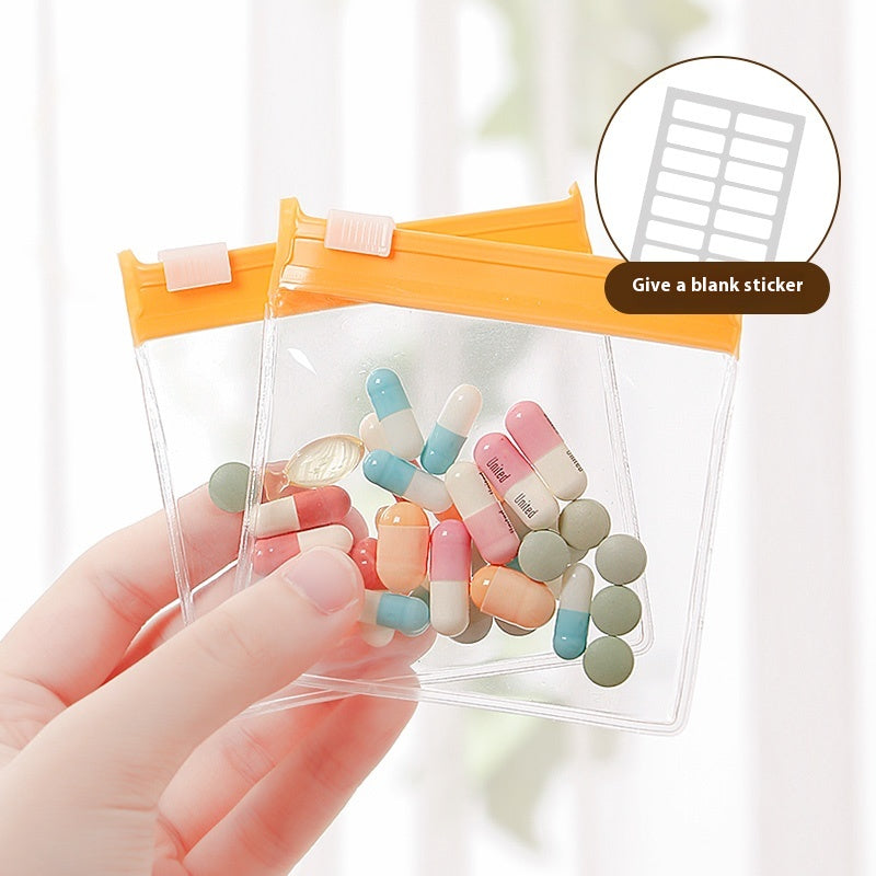 Ziplock Pill Bag Portable Storage Bag Ziplock Pill Bag