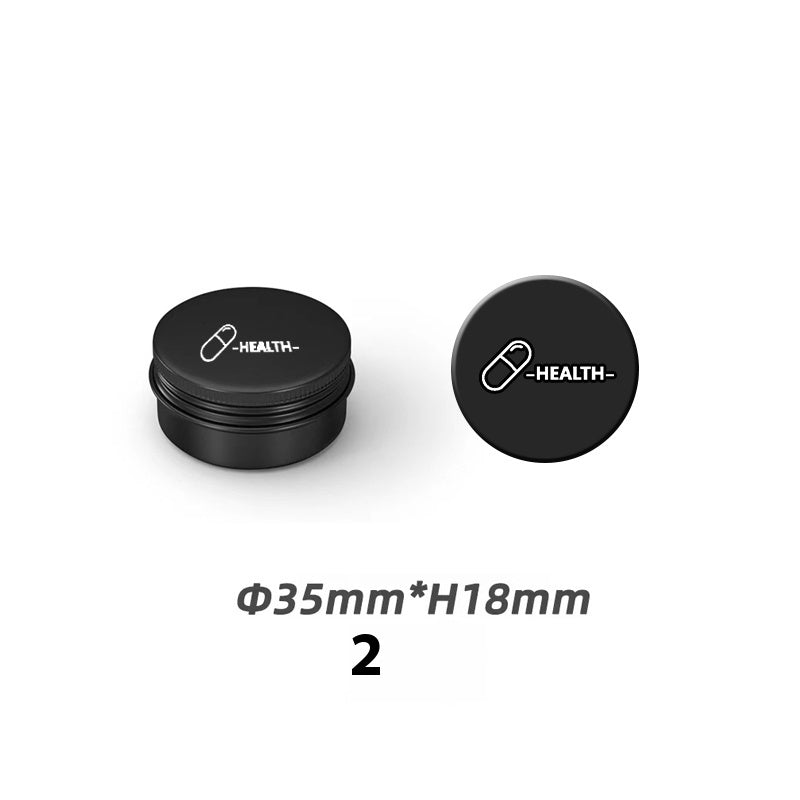 Mini portable pill case, aluminum alloy pill box
