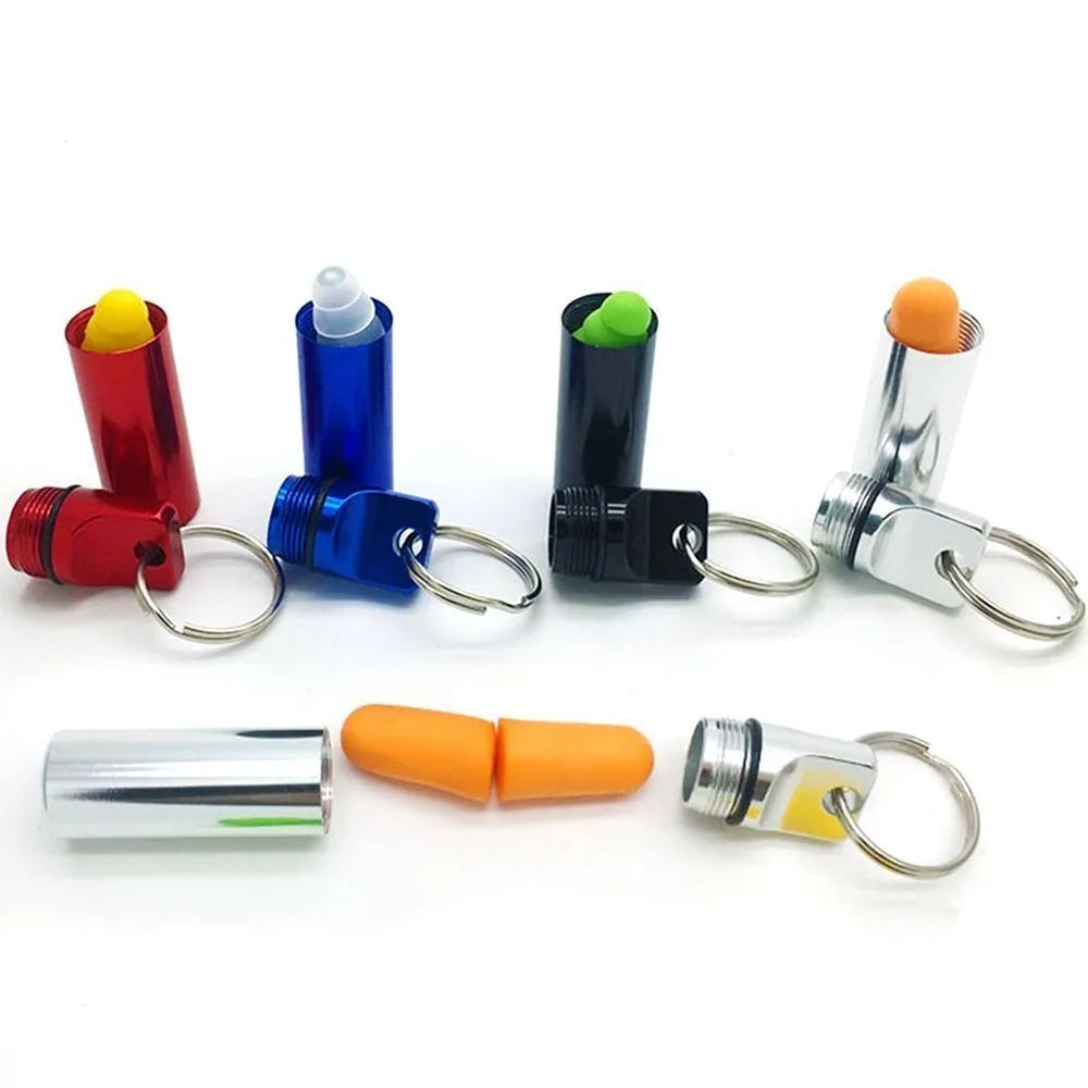 Aluminum alloy pill case waterproof keychain pill box