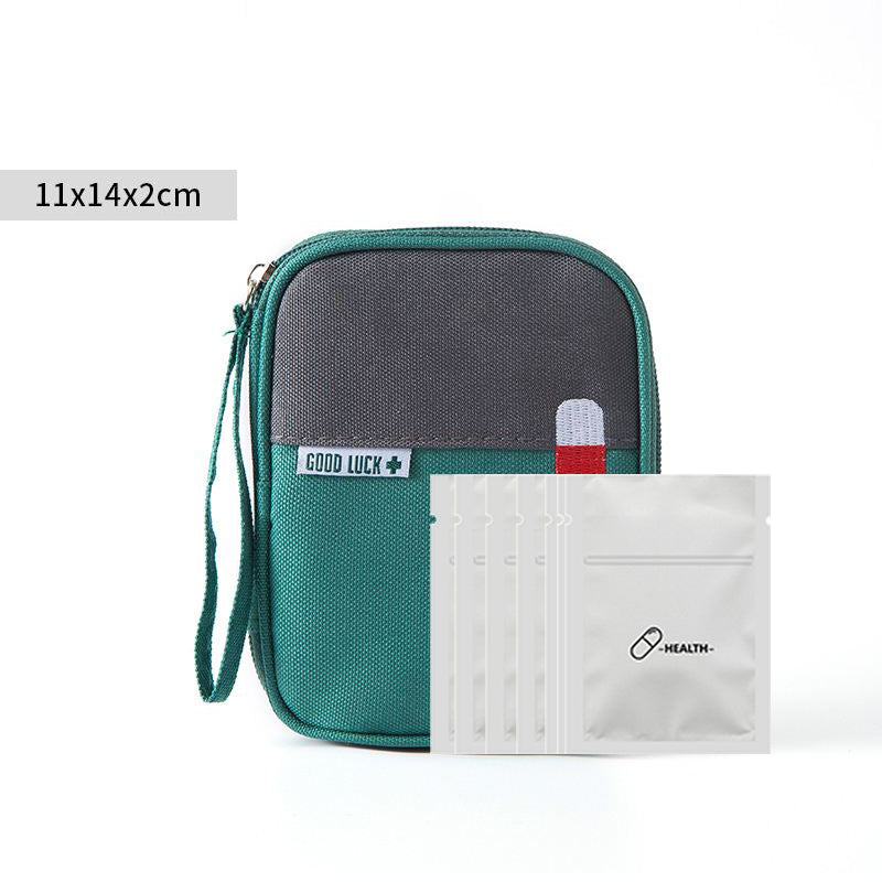 Portable aluminum foil pill bag, self-sealing pill bag