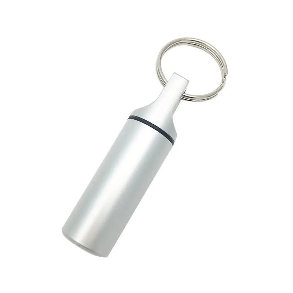 Aluminum alloy pill case waterproof keychain pill box