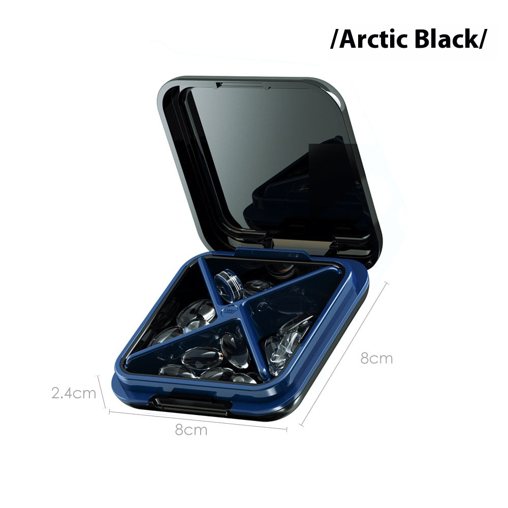 Pill splitter pill box 1 compartment pill box