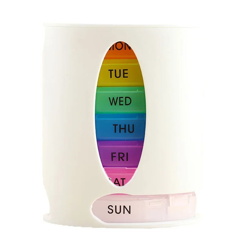 7-day pill box Oval pill box 4 times a day pill case