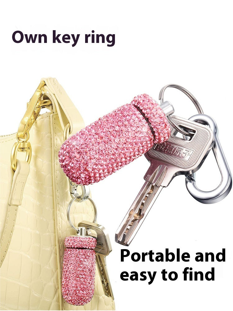 Handmade Colored Diamond Mini Pill Box Key Pill Box Necklace Pill Bottle