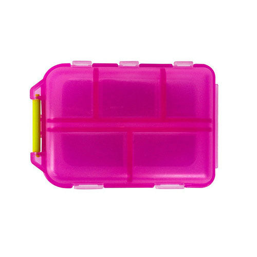 Travel Pill Box 10 Compartment Storage Box with Labels