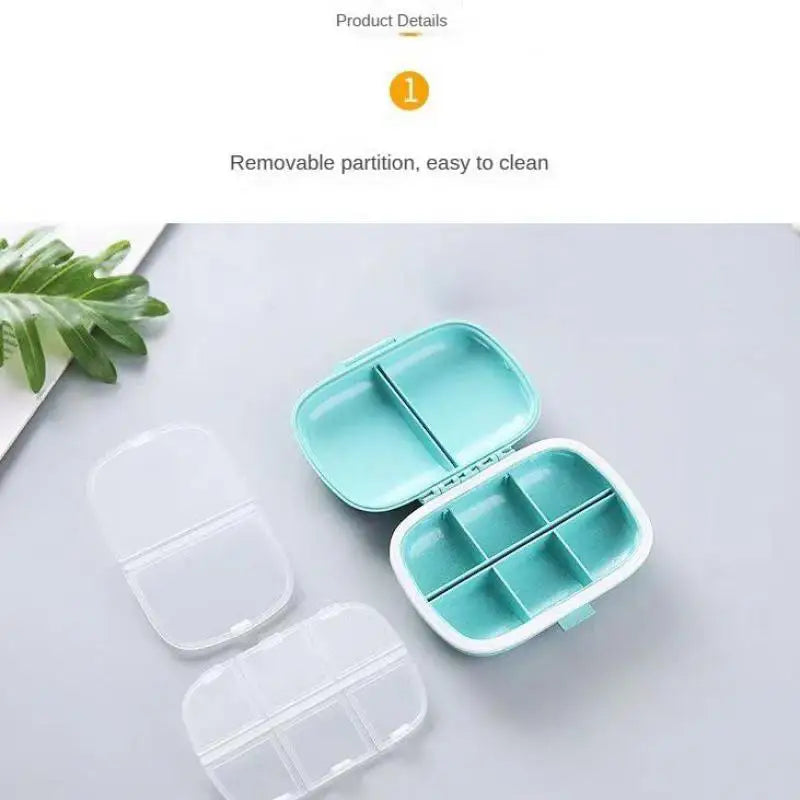 Mini portable pill box with seal, multiple colors to choose,8 color options