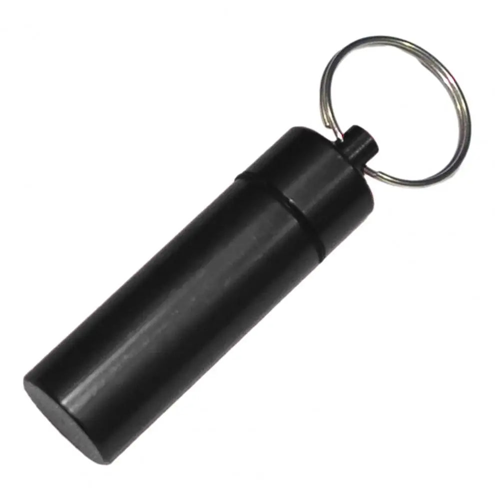 Mini pill box keychain aluminum alloy waterproof pill case right angle