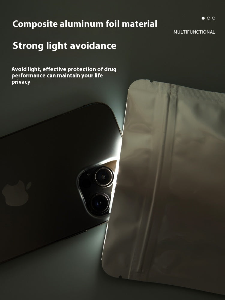 Aluminum Foil Light-Proof Pill Bag,Ziplock Pill Bag