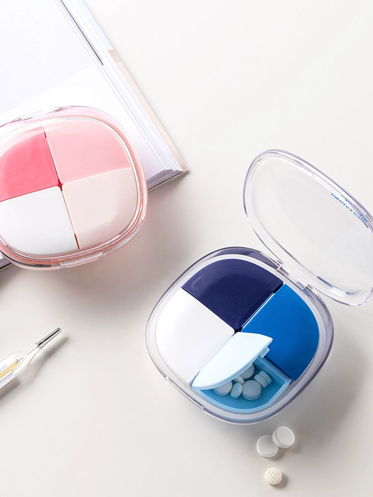 Mini portable 7-day pill box 4 partitions 5 partitions pill box