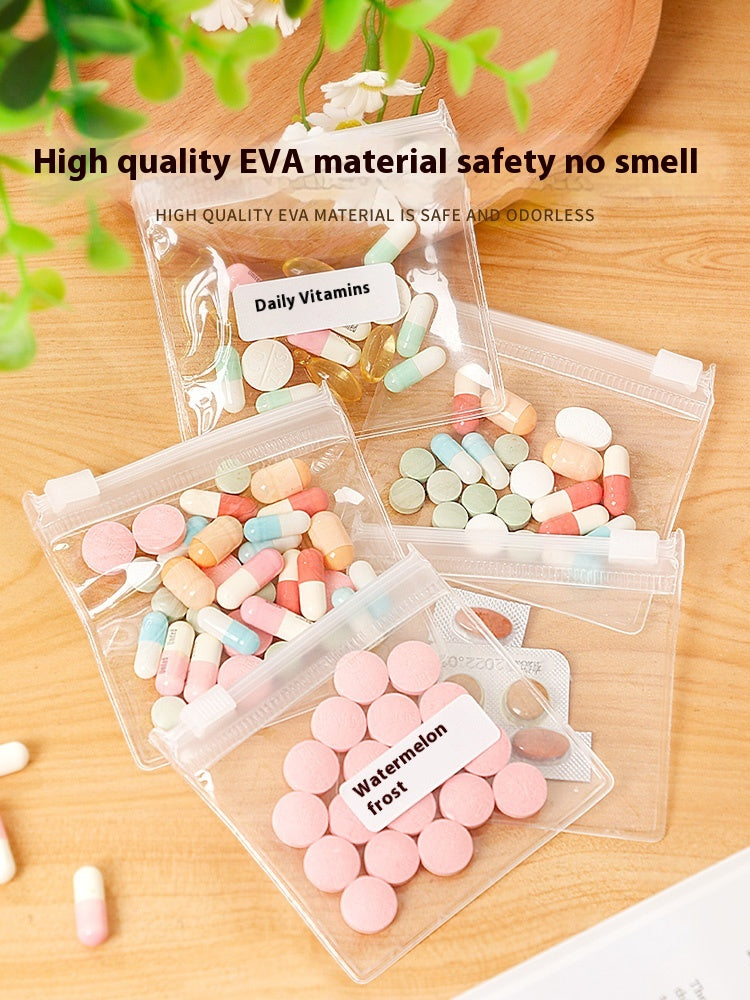 Ziplock Pill Bag Portable Storage Bag Ziplock Pill Bag