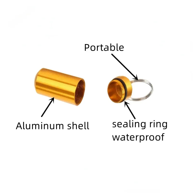 Aluminum Alloy Key Ring Pill Box