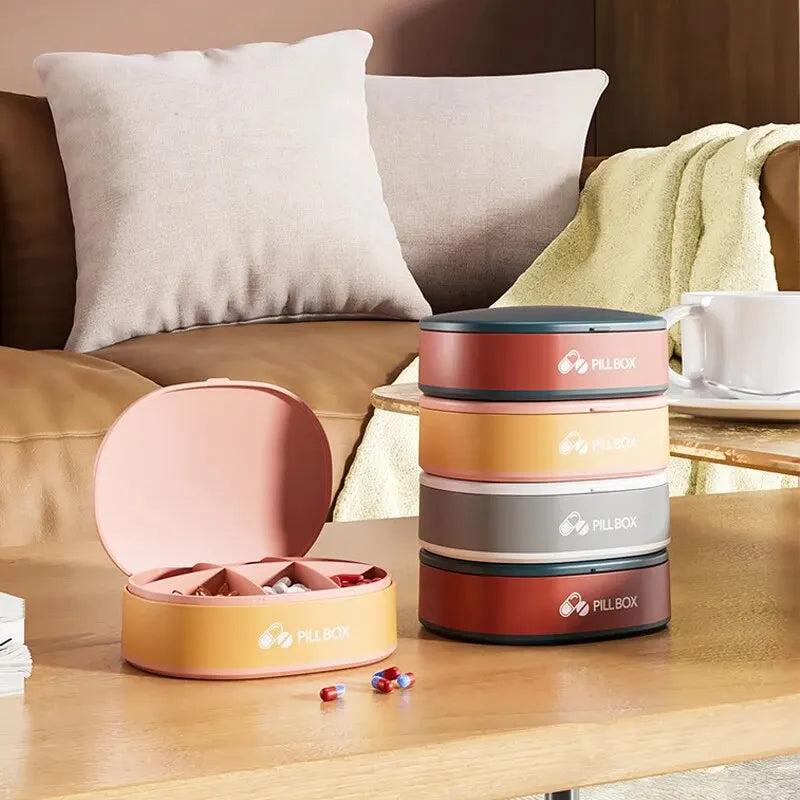 Pill Storage Box 6 Partition Pill Box 3 Color Options