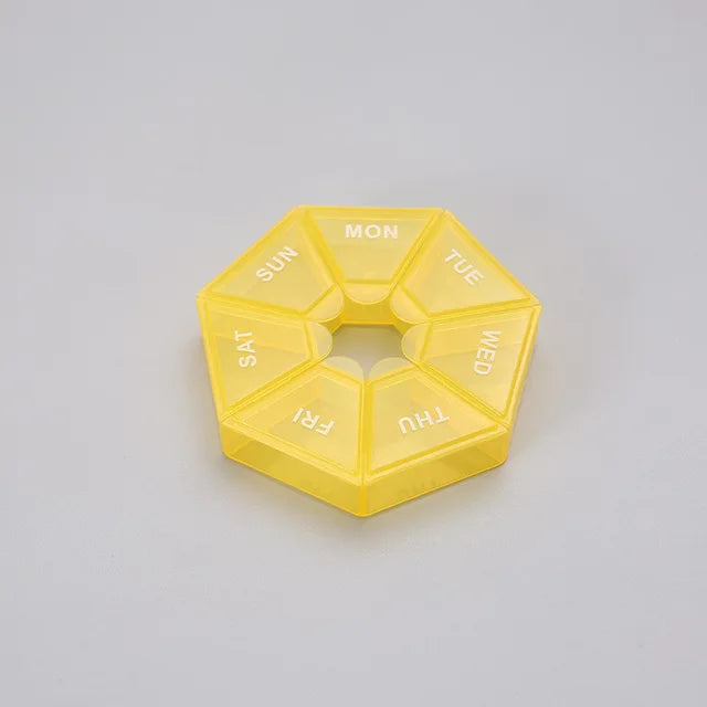 7-partition 7-day pill storage box small size