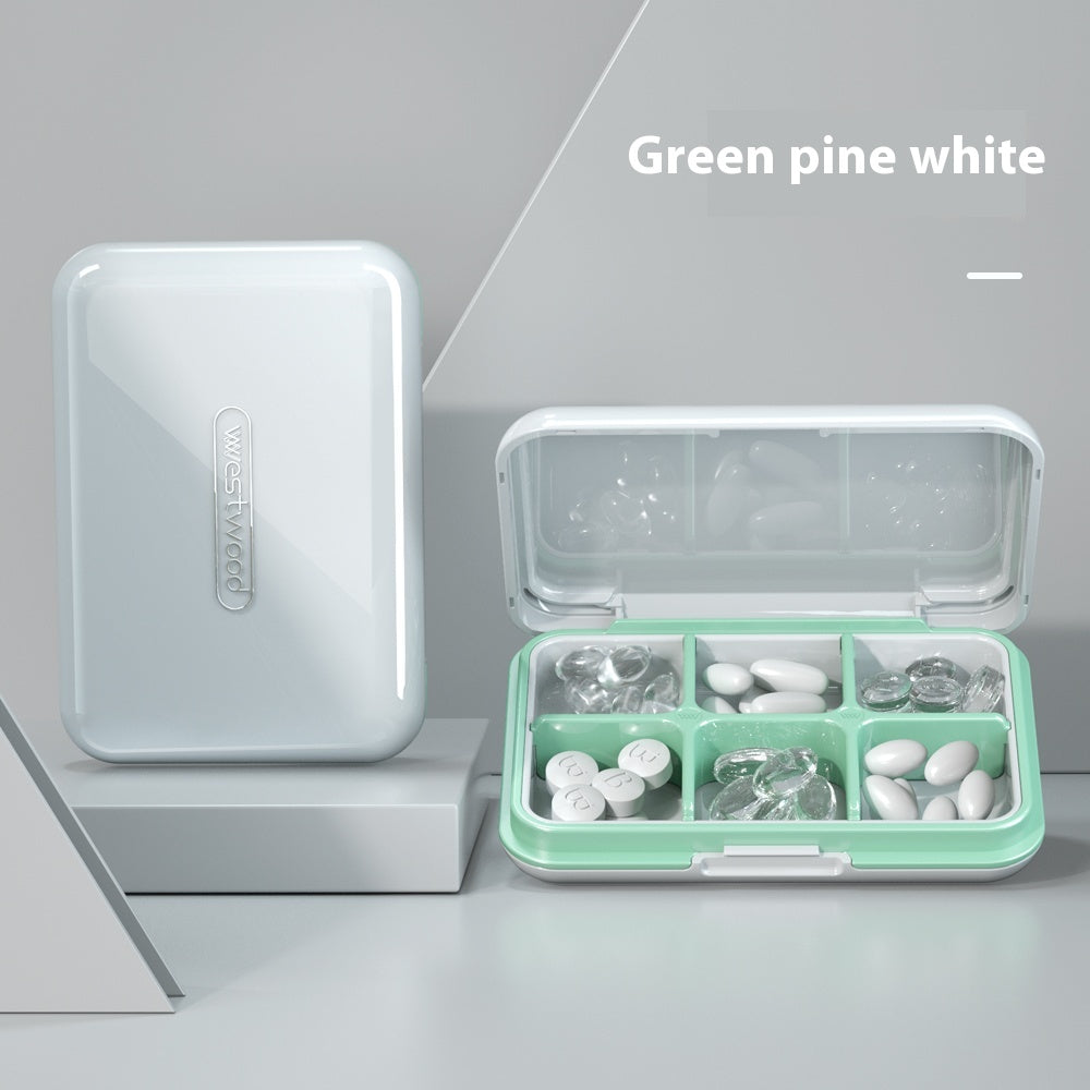 Pill splitter pill box 1 compartment pill box