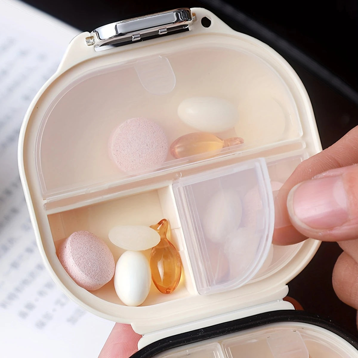 Portable travel seven-day sealed pill box