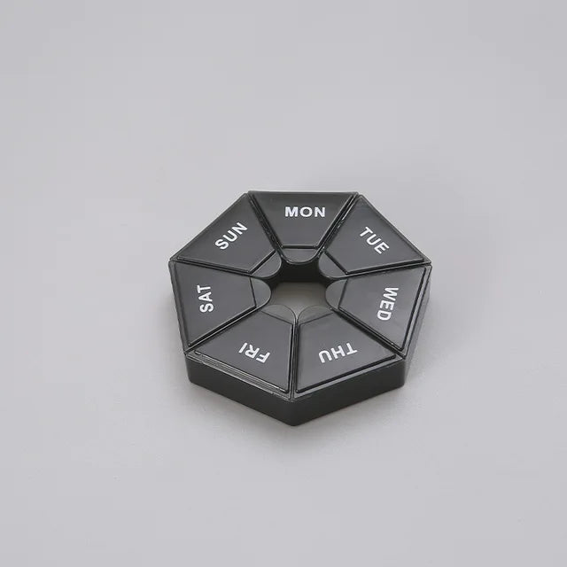 7-partition 7-day pill storage box small size