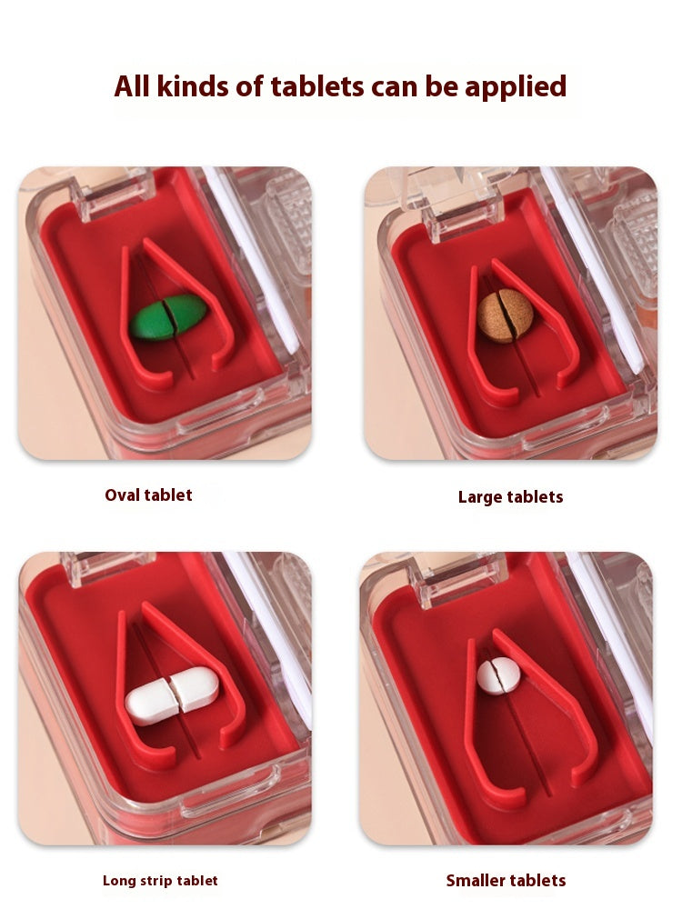 Multifunctional pill box splitter grinder pill box