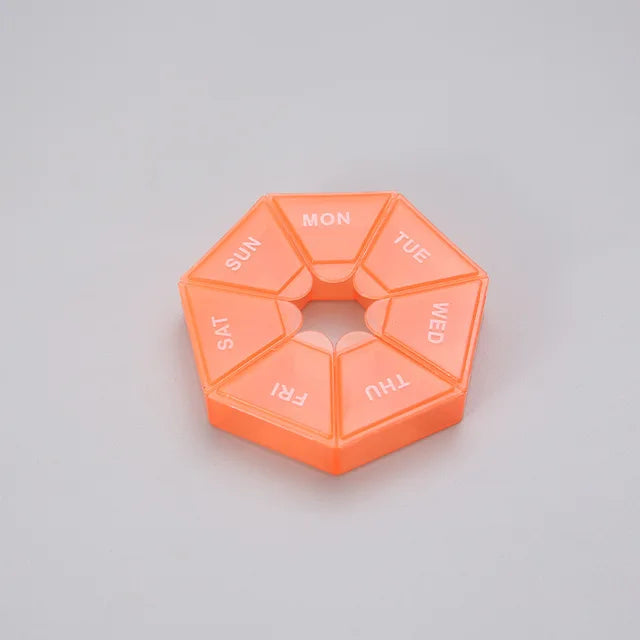 7-partition 7-day pill storage box small size