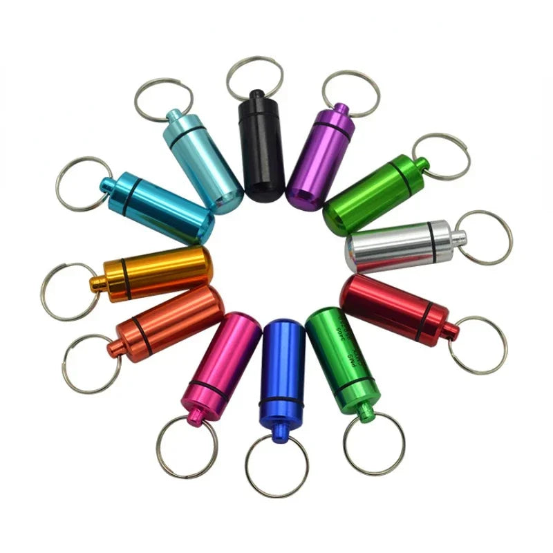 Aluminum Alloy Key Ring Pill Box