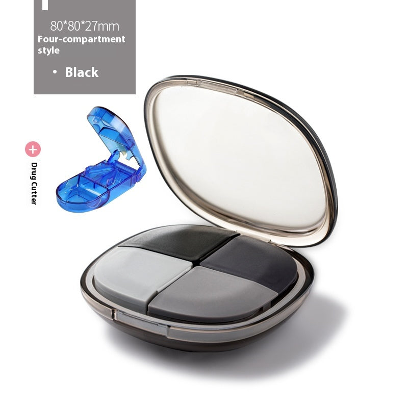Mini portable 7-day pill box 4 partitions 5 partitions pill box