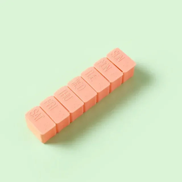 7 day pill box 5 colors pill case organizer
