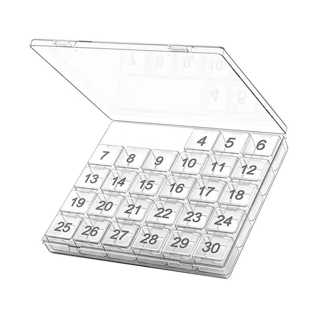 Monthly Pill Organizer, Daily Pill Case, 30 Day Pill Case
