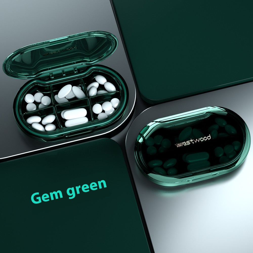 Pill box small mini three times a day portable pill box keychain pill box