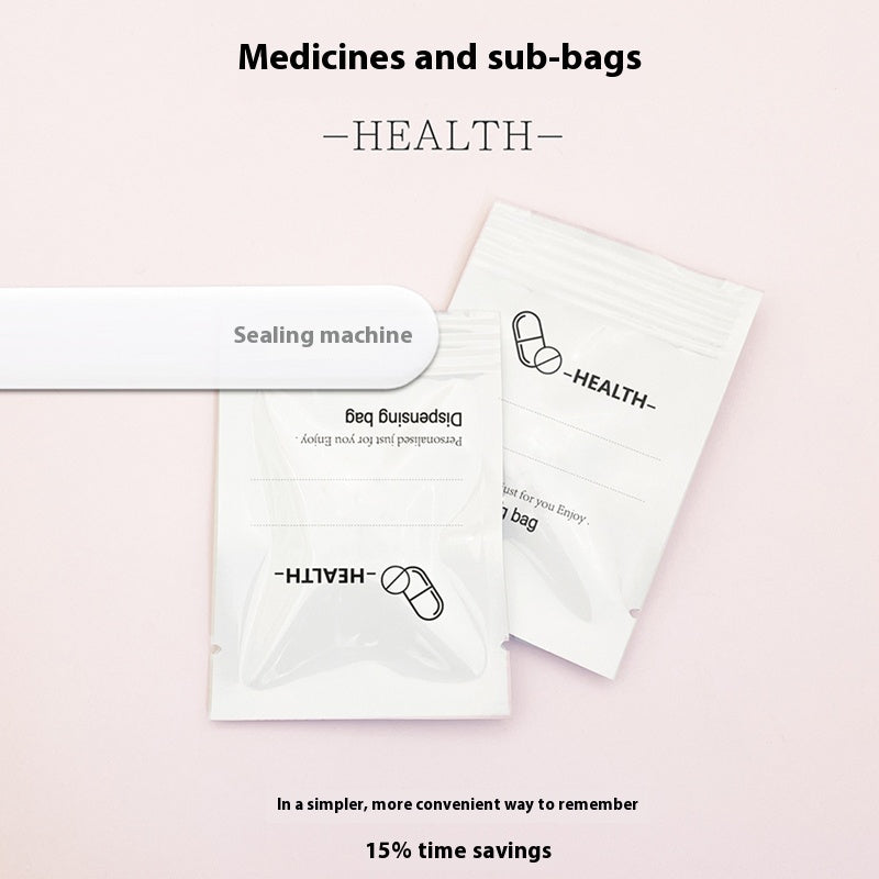 Disposable medicine bag, medicine bag sealing machine