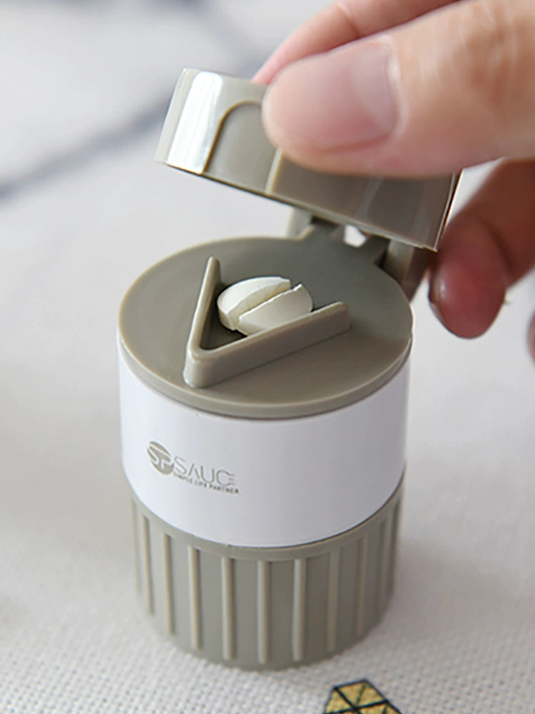 Pill Splitter Pill Grinder Multi-Function Pill Box