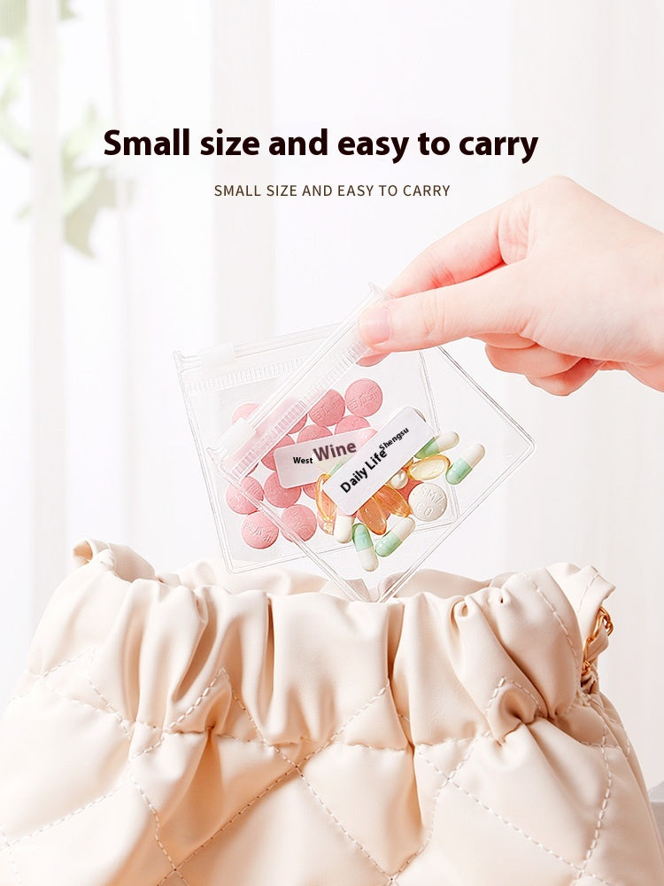 Ziplock Pill Bag Portable Storage Bag Ziplock Pill Bag