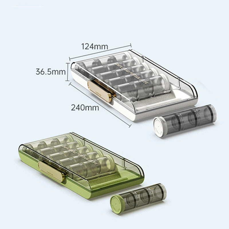 Sealed Portable Large-Capacity Pill Box, Seven-Day Pill Bottle Combination, One-Week Pill Case Set