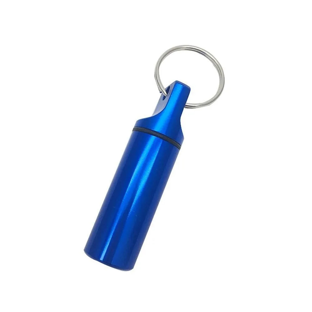Aluminum alloy pill case waterproof keychain pill box
