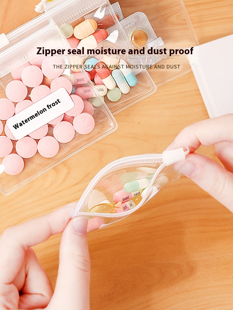 Ziplock Pill Bag Portable Storage Bag Ziplock Pill Bag