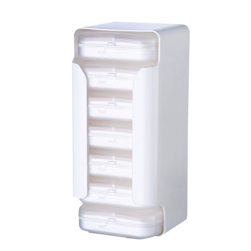 Portable pill box, 7-day pill box, 4/6-compartment pill case, portable travel pill box