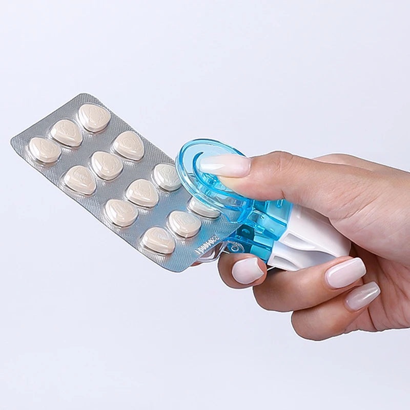 No-touch, tablet dispenser for easy removal from packaging