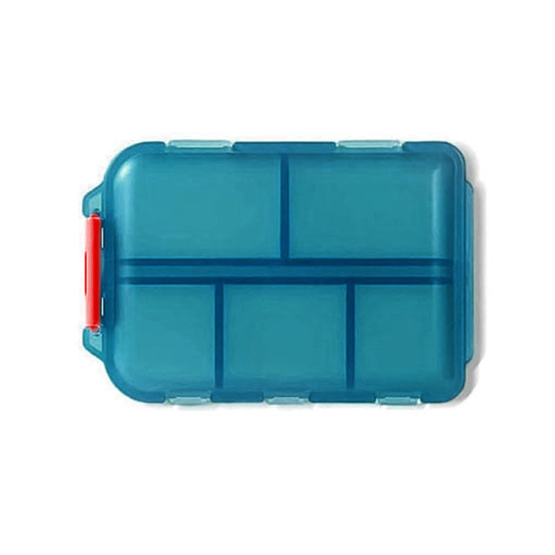 Travel Pill Box 10 Compartment Storage Box with Labels
