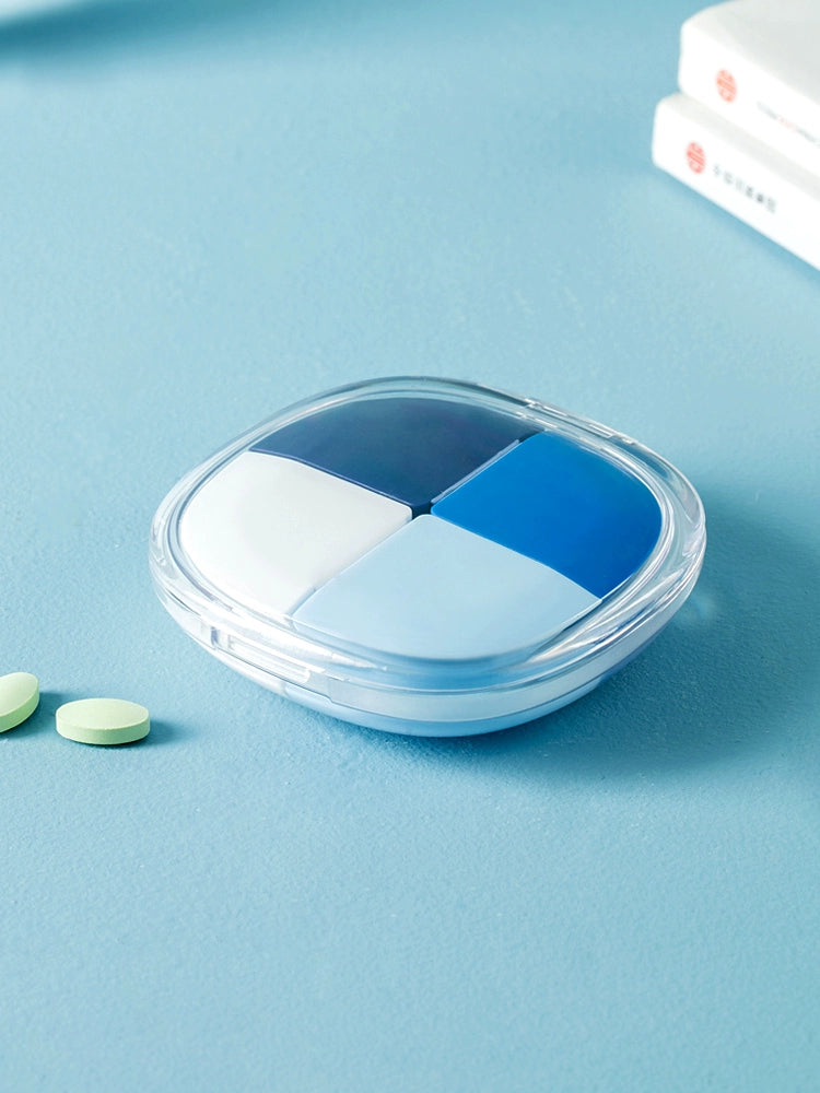 Mini portable 7-day pill box 4 partitions 5 partitions pill box