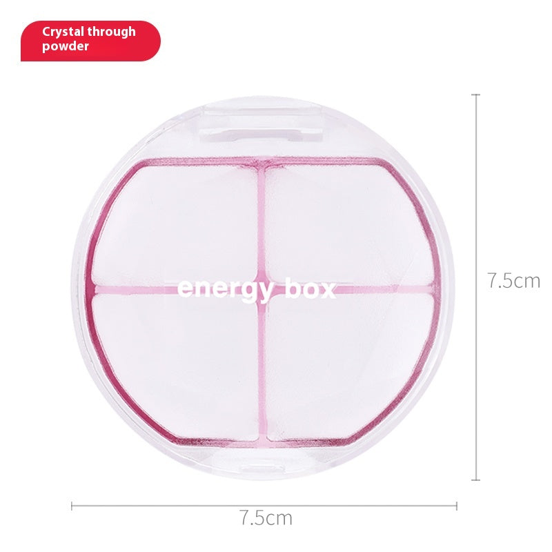 Mini portable 7-day pill box 4 partitions 5 partitions pill box