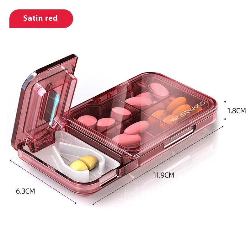 Pill box small mini three times a day portable pill box keychain pill box