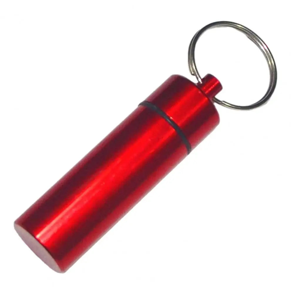 Mini pill box keychain aluminum alloy waterproof pill case right angle