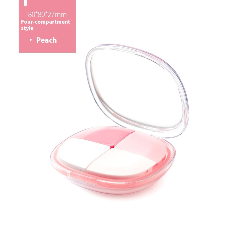 Mini portable 7-day pill box 4 partitions 5 partitions pill box